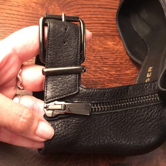 Kurt Geiger London Black Pebbled Leather Cigarette Heels NWT Size 37 - Picture 14 of 17